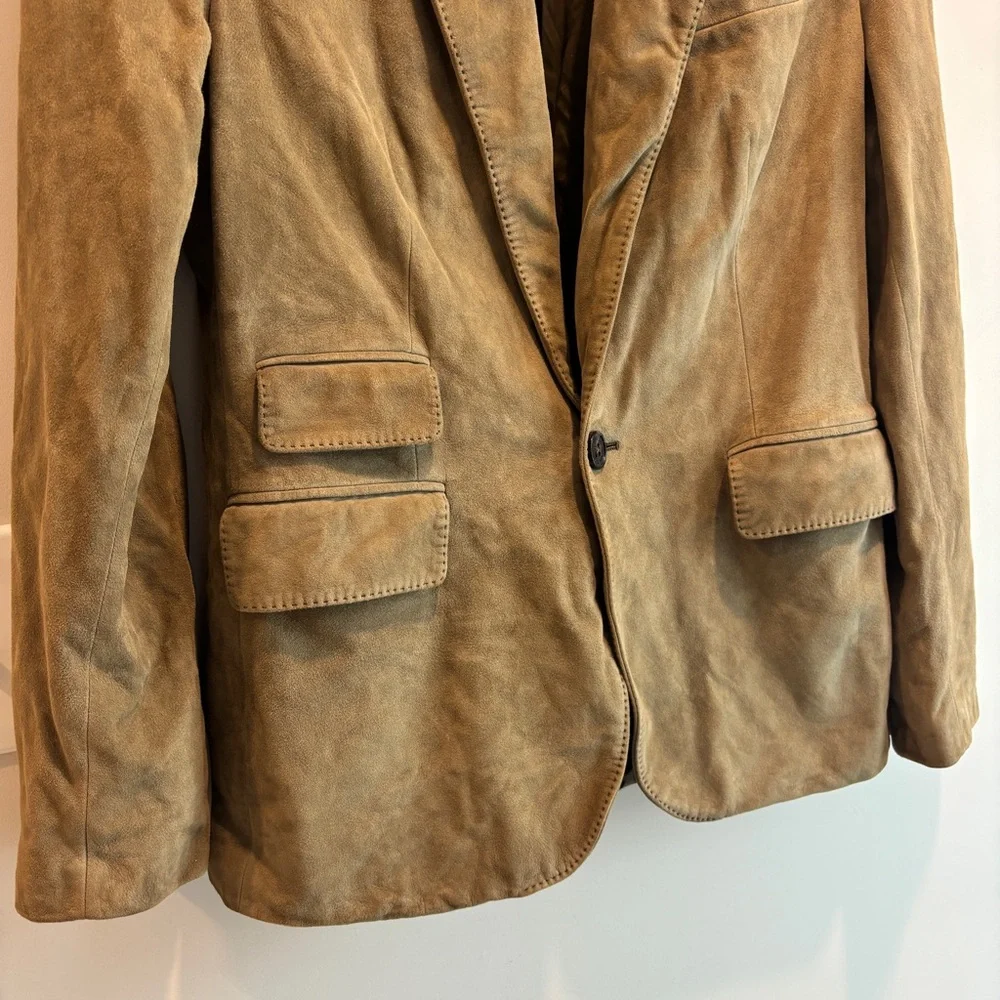 Ralph Lauren Purple Label Suede Jacket Women’s 10 *read* - Picture 6 of 9